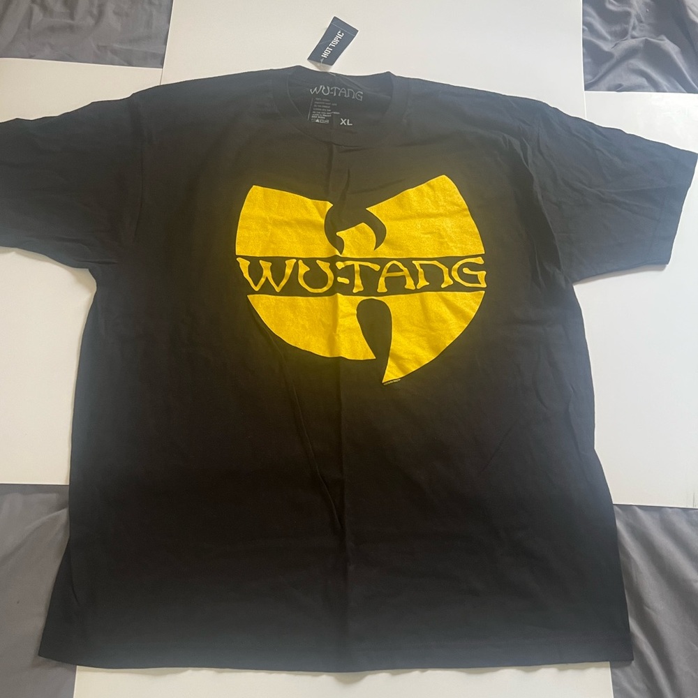XL brand new black and yellow wutang tee